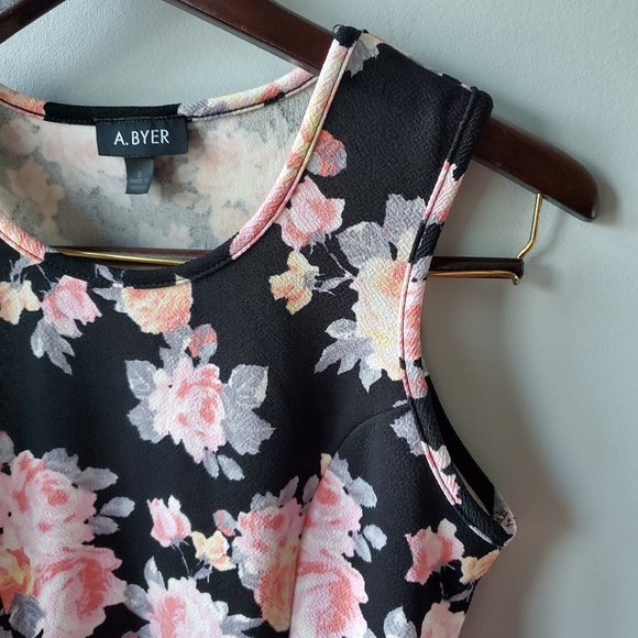 A. Byer Stretchy Flare Peplum Blouse - Picture 8 of 16